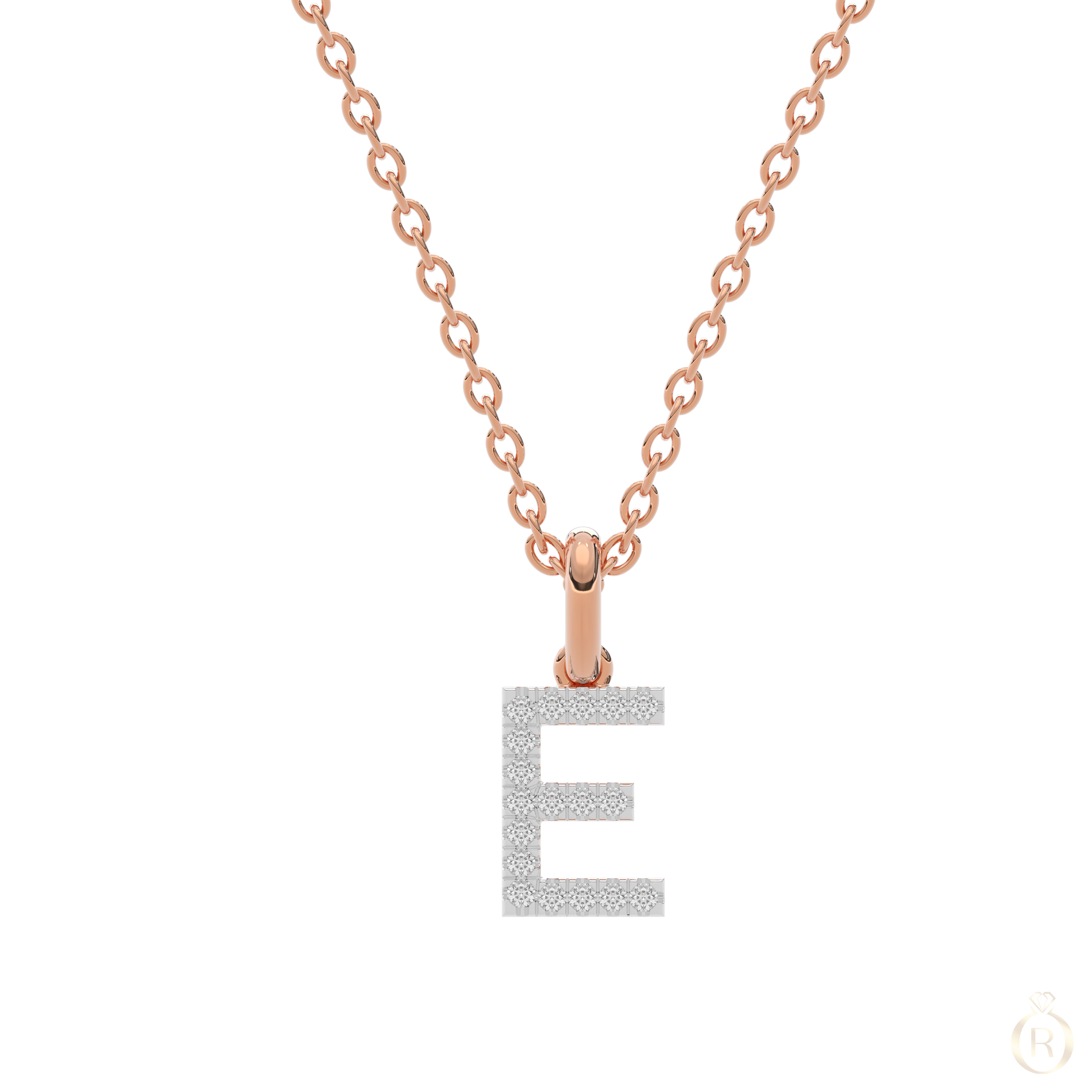 Rosé Initiale E – Buchstaben-Anhänger aus 18K Roségold | Rosé. Fine Jewellery. Wien